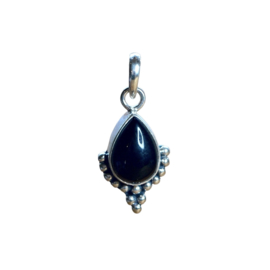 Black Onyx  Moongazer Pendant Sterling Silver