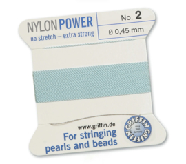 Griffin Rijgdraad Nylon Power, Turkoois