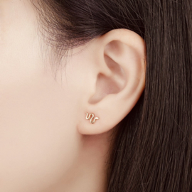 Snake Studs Gold Vermeil Oorstekers