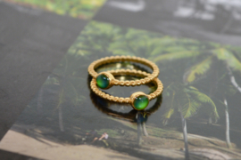 Dotted Mood Ring Gold Vermeil
