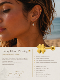 Lucky Clover Piercing - Gold Vermeil