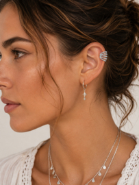 Palm Ear Cuff - Silver Plated