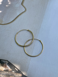 Large 30mm Hoops - Gold Vermeil