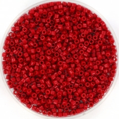 Miyuki Delica 2 mm Opaque SF Dyed Bright Red 11-791