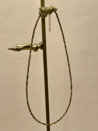 Unakite Necklace Gold Vermeil