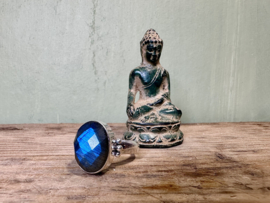 Oval Labradorite Ring Sterling Silver