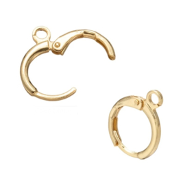 Oorbel Hangers met Oog Gold Plated (6x)