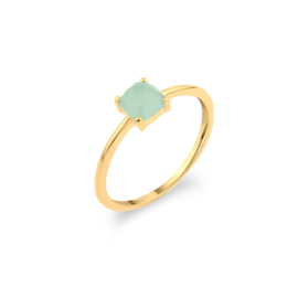 Chalcedony Square Ring Gold Vermeil