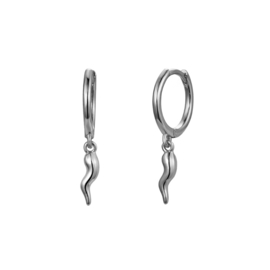 Chili Pepper Hoops Sterling Silver Oorbellen