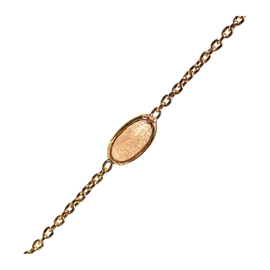 Peach Moonstone Oval Gold Vermeil Bracelet / Muja Juma Armband