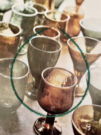 Green Onyx Necklace Gold Vermeil