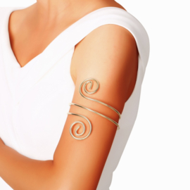 Spiral Armlet Stainless Steel / Bovenarm Armband