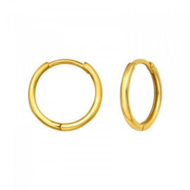 Plain 14mm Hoops Gold Vermeil