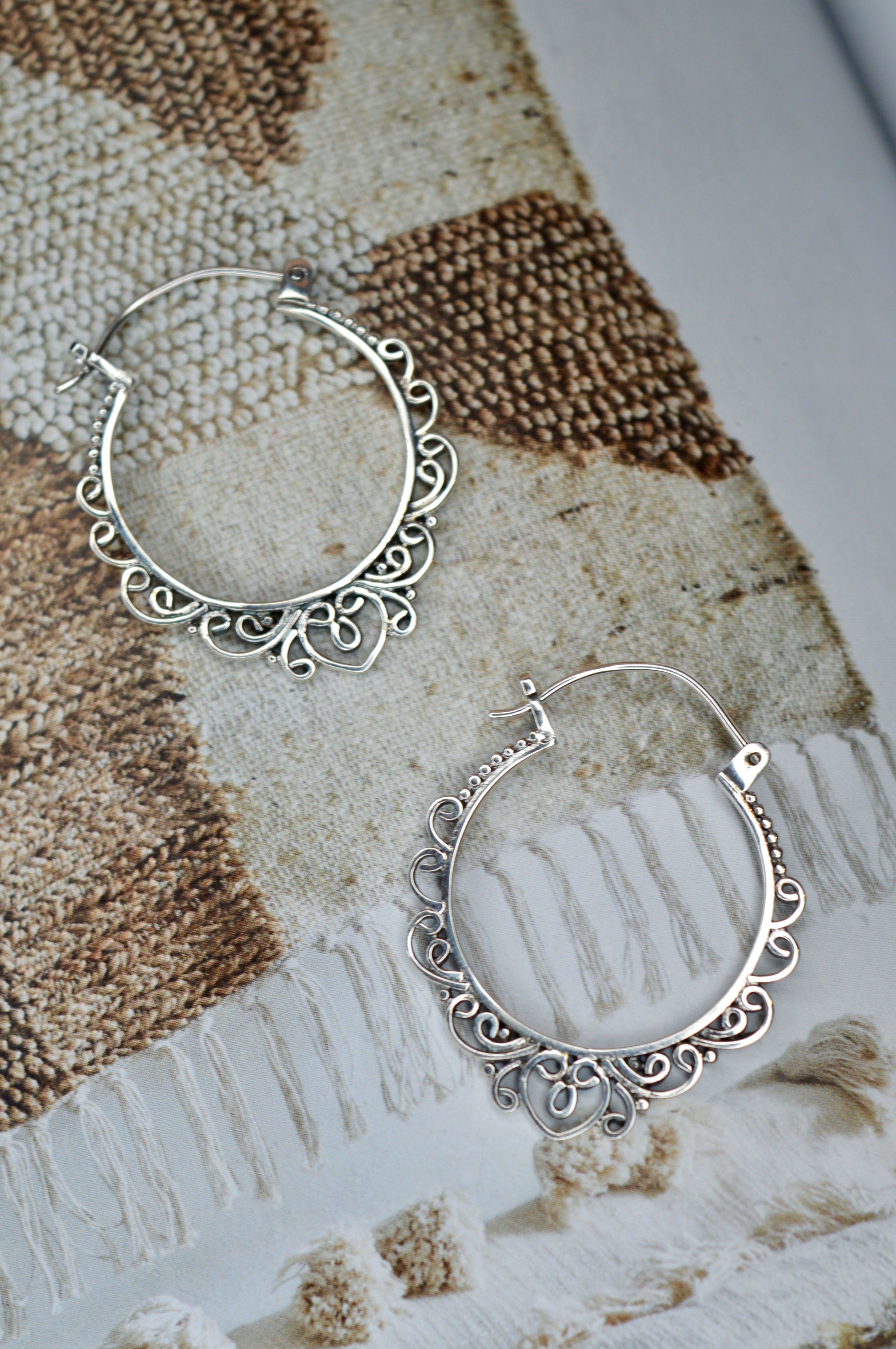 Bohemian Earrings Sterling Silver