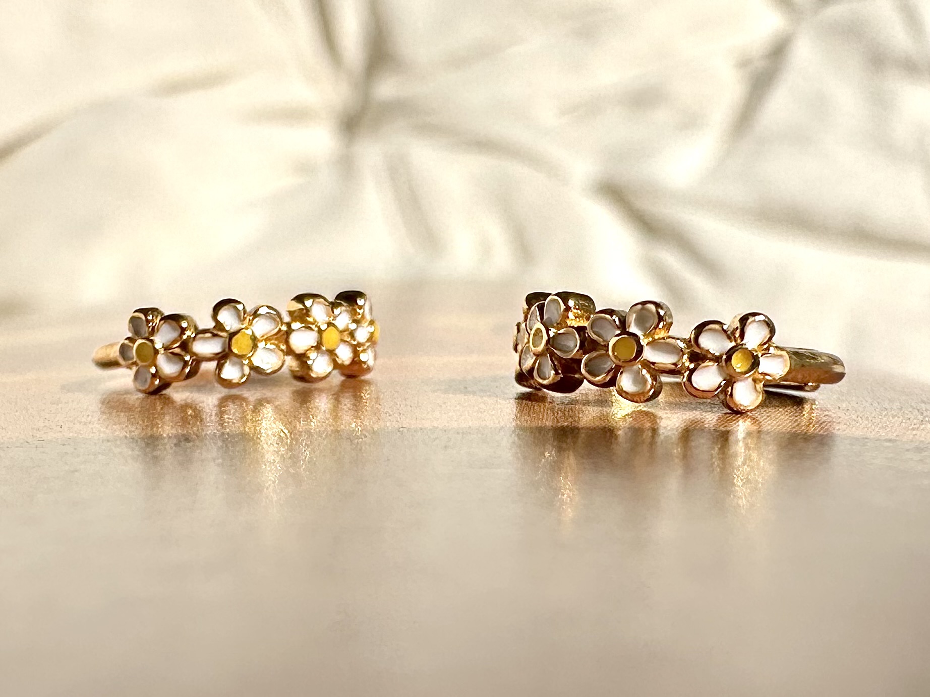 Daisy Hoops Gold Vermeil