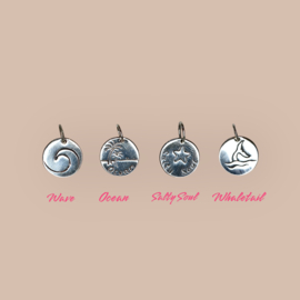 Round Beachy Pendant Sterling Silver