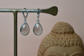 Black Diamond Blush Oorbellen - Silver Plated