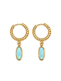 Blue Opal Oceane Earrings - Gold Plated