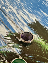 Amethist Zane Ketting - Sterling Zilver