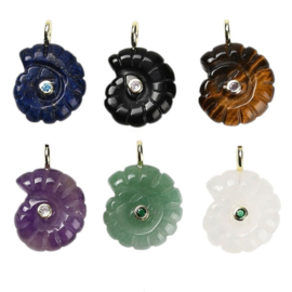 Edelsteen Schelp Hanger