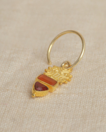 Komi Red Agate Gold Vermeil Earrings / Muja Juma