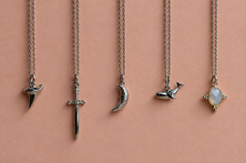 Haaientand Ketting - Silver Plated