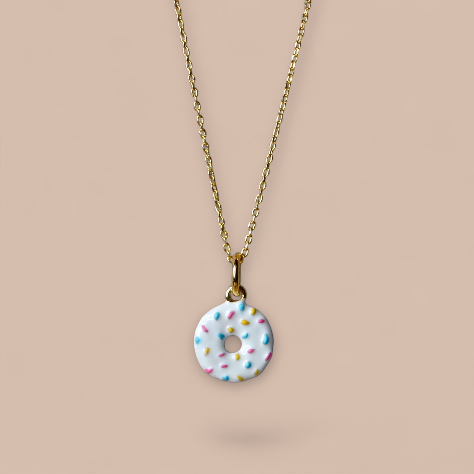 Donut Necklace Gold Plated