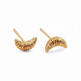 Tiny Croissant Earstuds Gold Plated