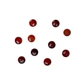 Carneool Facet Coin Kralen (10 pcs)