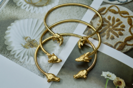 Rhino Bangle Brass