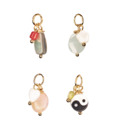 Shell & Gemstone Pendant Gold / Hanger