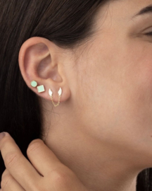 Wing Chain Oorstekers - Gold Vermeil