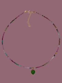 Tourmalijn Selva  Ketting - Gold Vermeil
