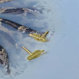 Feather Studs Gold Vermeil