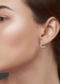 Asha Hoops - Stainless Steel Zilver