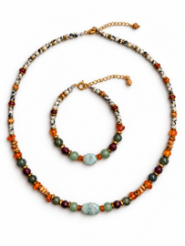 Autumn Treasures – Edelsteen Ketting & Armband Set