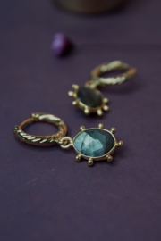 Soleya Labradoriet Oorbellen - Gold Plated