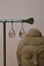 Red Bean Blush Oorbellen- Silver Plated