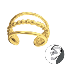 Gold Vermeil Bali Earcuff