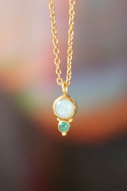 Llyr Collier Amazonite/ Agate  / Muja Juma