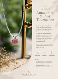 Amazoniet en Roze Toermalijn Ketting - Sterling Silver