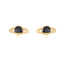 Saturn Earstuds Gold Vermeil