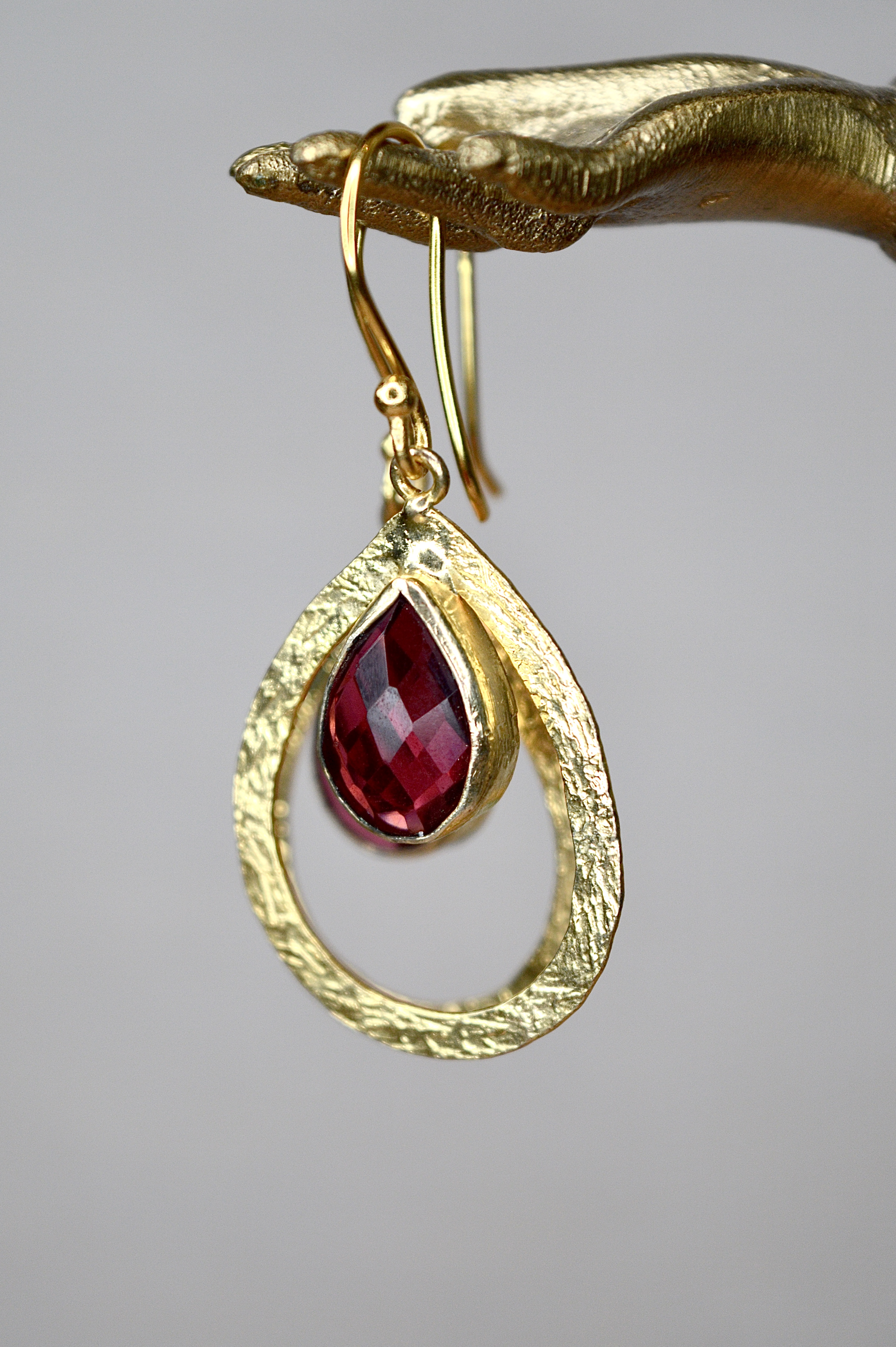 Riva Kashi Tourmaline Earrings Gold Plated