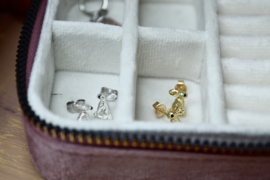 Konijntjes Oorstekers - Silver Plated