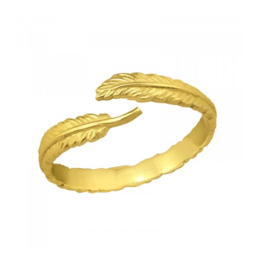 Feather Ring Gold Vermeil 20