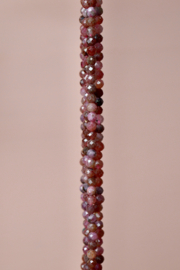Rhodoniet 3 mm Facet Kralen