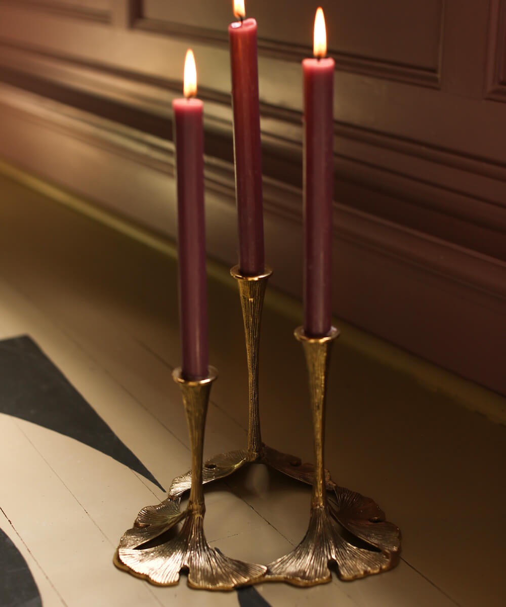 Gaya Ginko Triple Candle Holder / Doing Goods