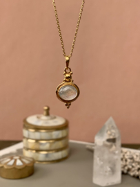 Moonstone Dots Gold Vermeil Pendant