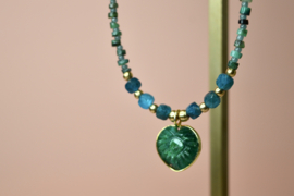 Sari Heart Emerald Ketting