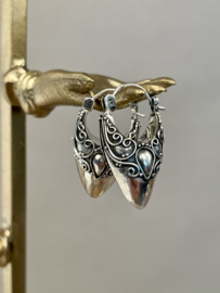 Tribal Tusk Hoops Sterling Silver Oorbellen